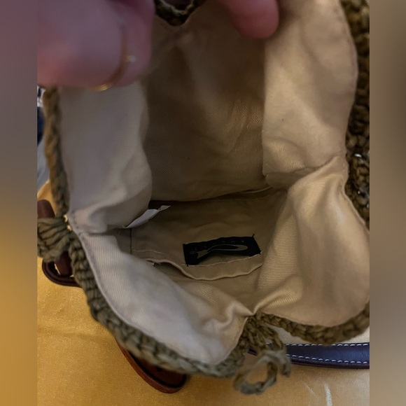 August Brand Crochet Knit Woven Flower Daisy Crossbody Beach Bag Purse Vintage - Picture 4 of 7